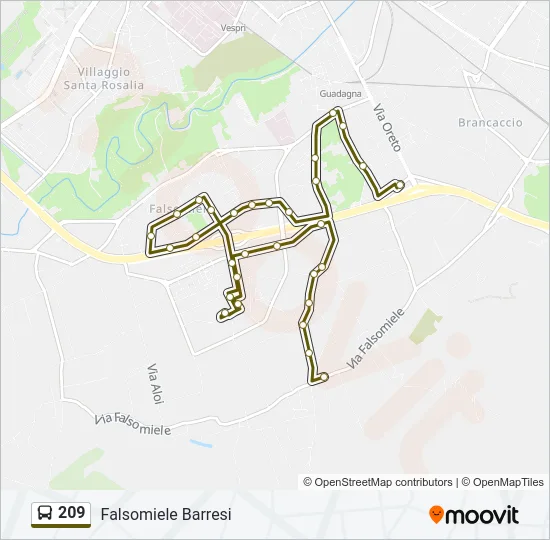 209 Bus Line Map