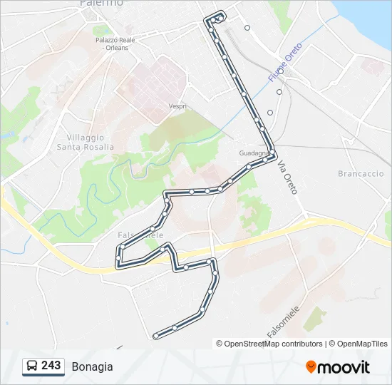 243 Bus Line Map