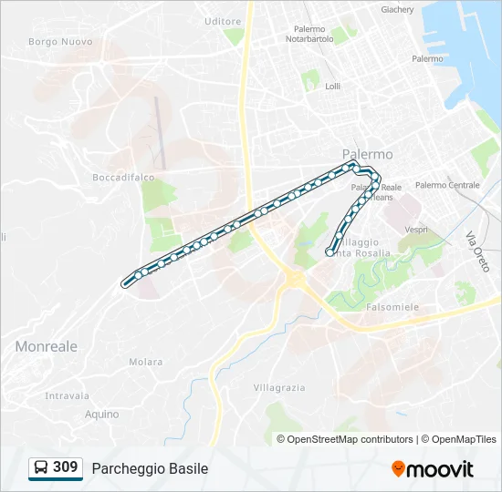 309 Bus Line Map