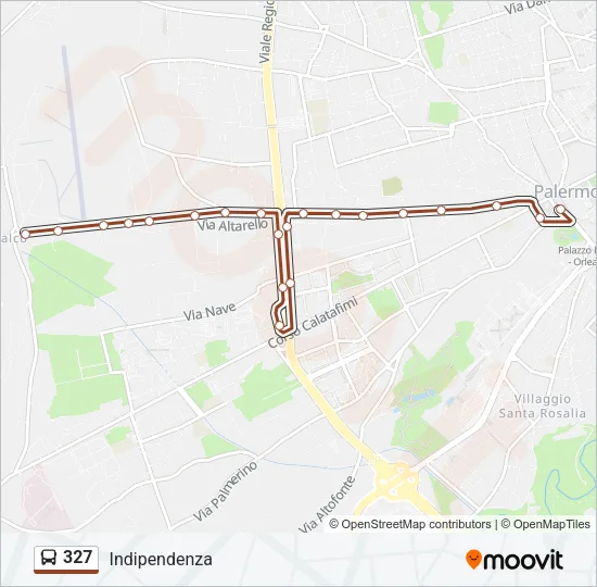 327 Bus Line Map