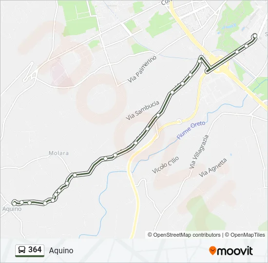 364 Bus Line Map