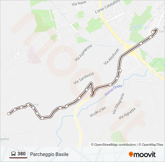 380 Bus Line Map