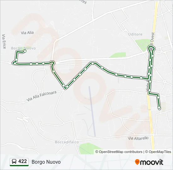 422 Bus Line Map