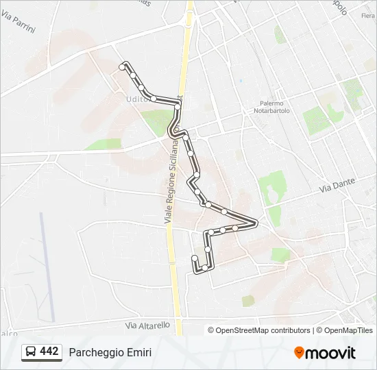 442 Bus Line Map