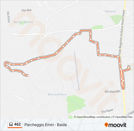 Percorso linea bus 462