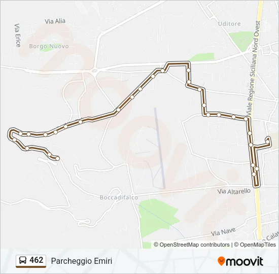 462 Bus Line Map