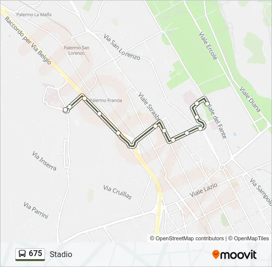 675 Bus Line Map