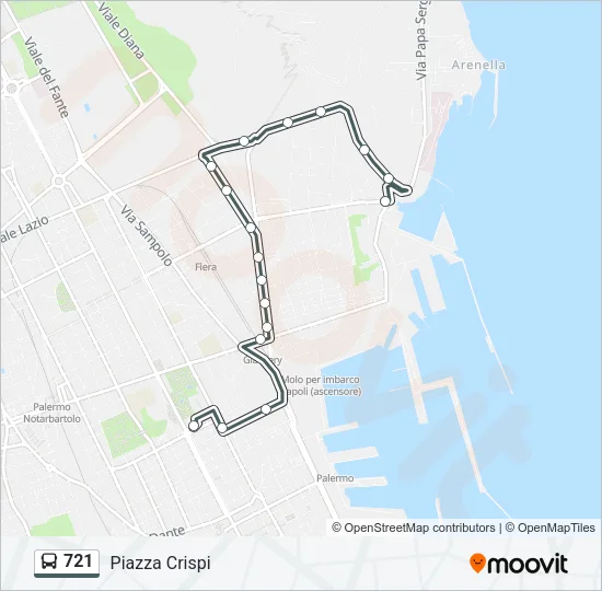 721 Bus Line Map