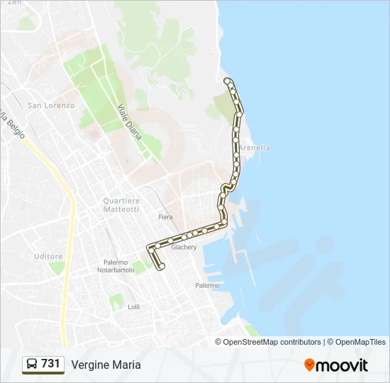 731 Bus Line Map
