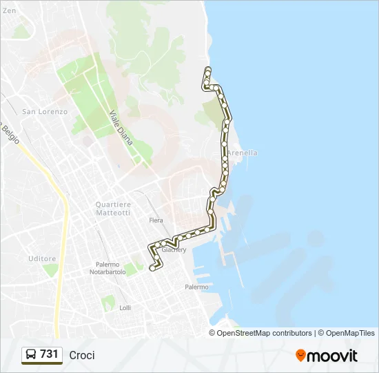 731 Bus Line Map
