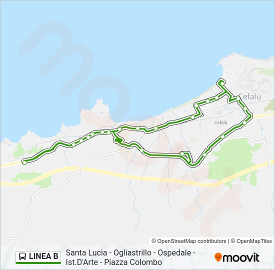 LINEA B Bus Line Map