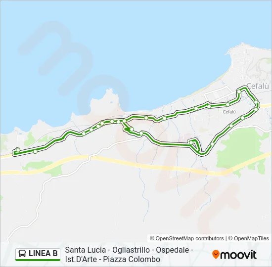 LINEA B Bus Line Map