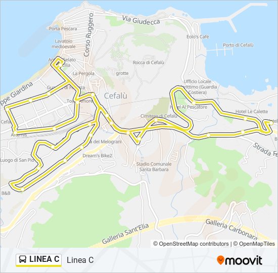 LINEA C bus Line Map