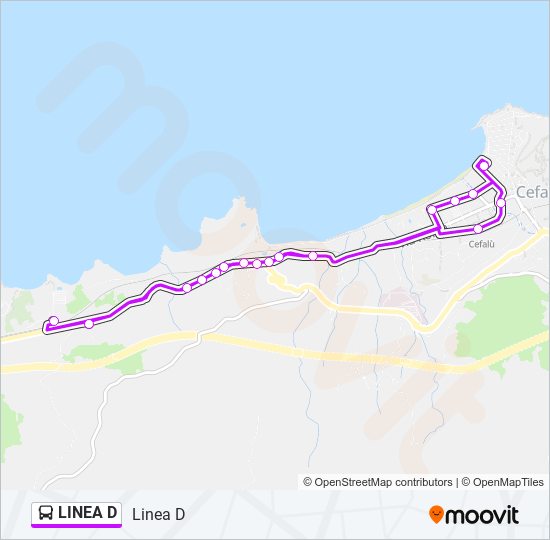 LINEA D bus Line Map