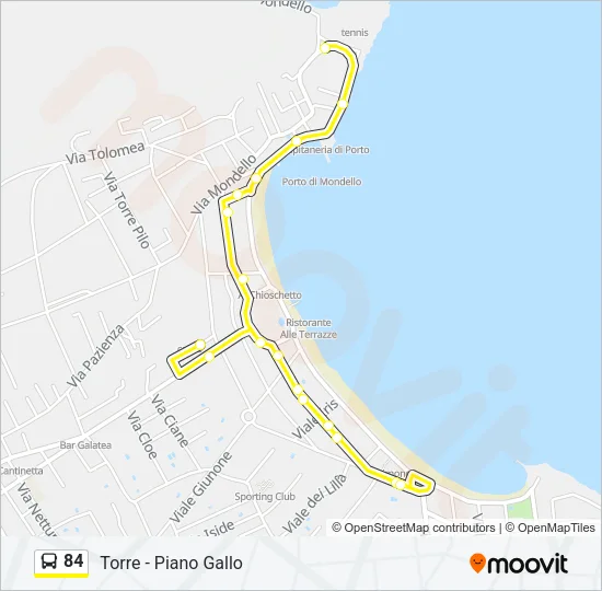 84 Bus Line Map