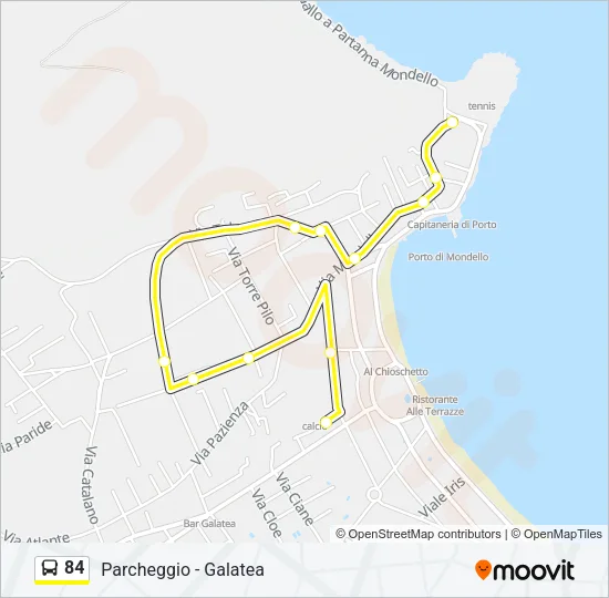 84 Bus Line Map