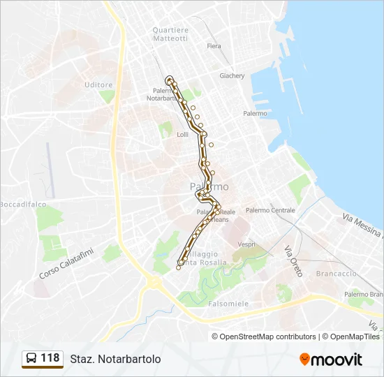 118 Bus Line Map
