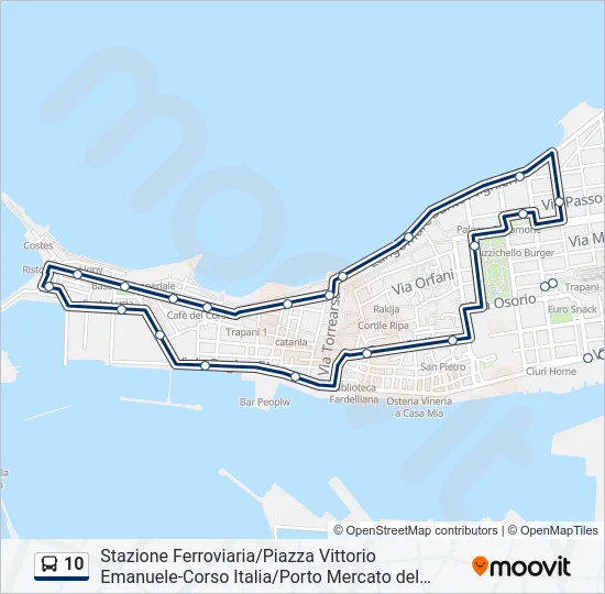 10 Bus Line Map