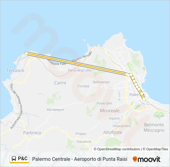 P&C Bus Line Map