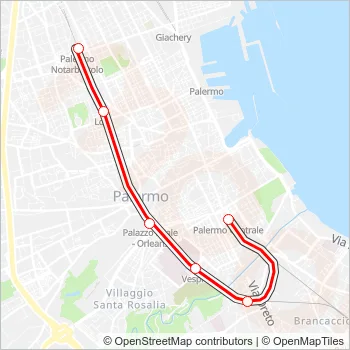 A Train Line Map