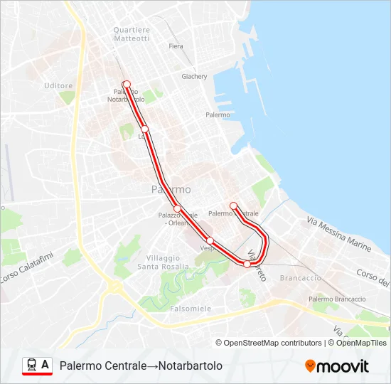 A Train Line Map