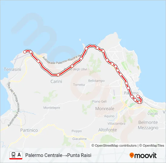 A Train Line Map