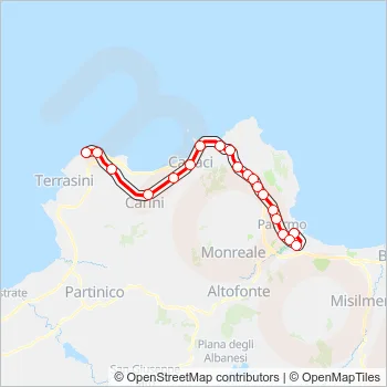 A Train Line Map