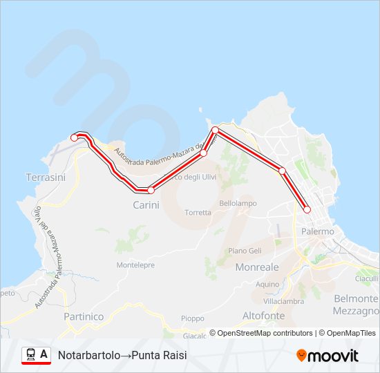 A Train Line Map