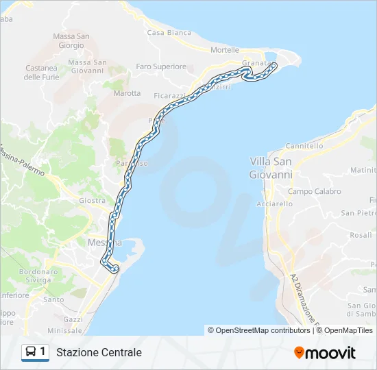 1 Bus Line Map