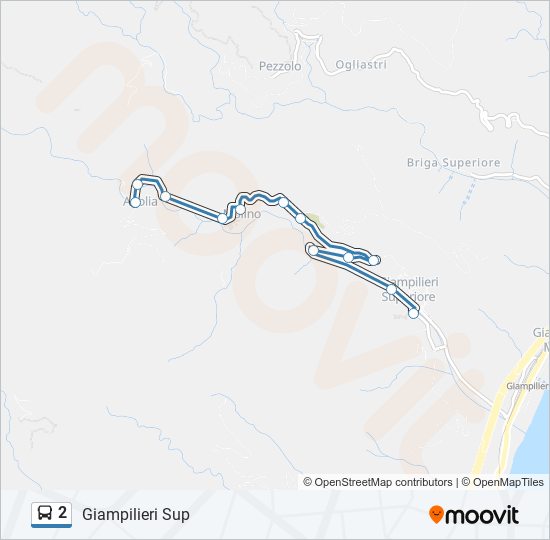 2 bus Line Map