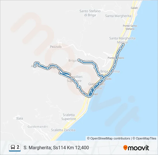 2 Bus Line Map