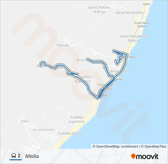 2 Bus Line Map