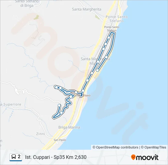 2 Bus Line Map