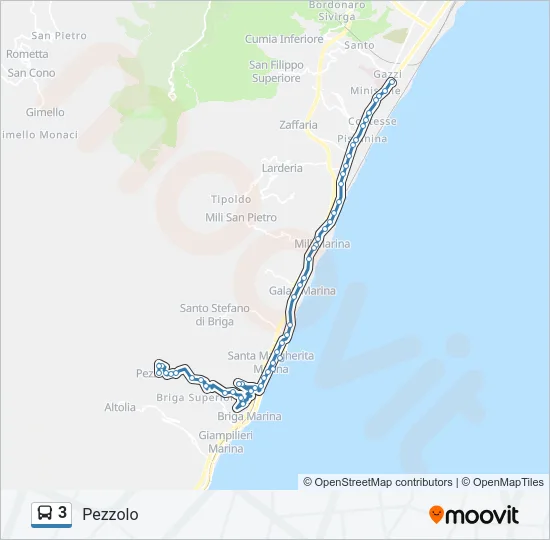 3 Bus Line Map