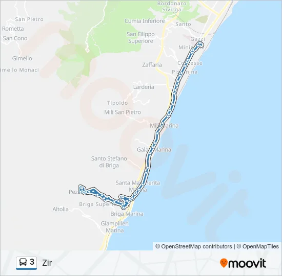 3 Bus Line Map
