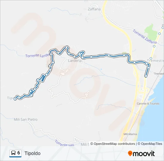 6 Bus Line Map
