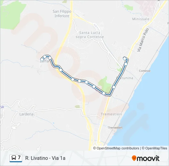 7 Bus Line Map