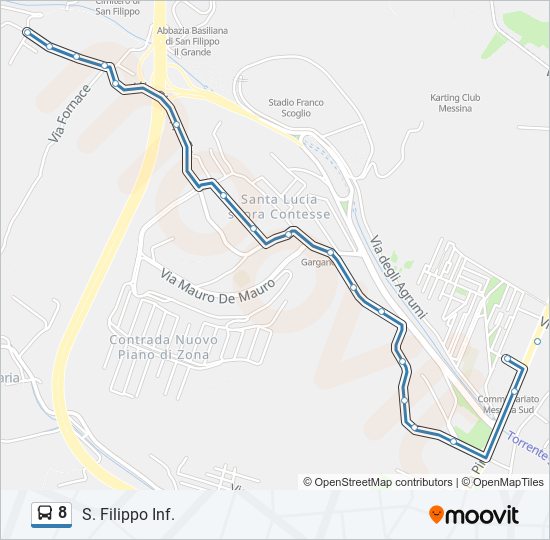 8 bus Line Map