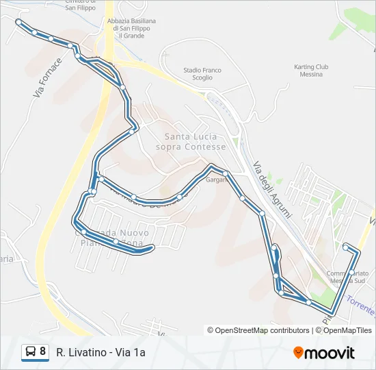 8 Bus Line Map