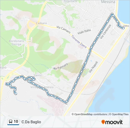 10 Bus Line Map