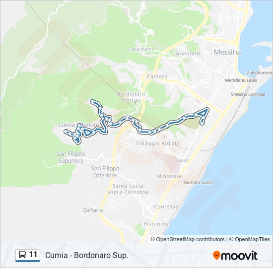 11 bus Line Map