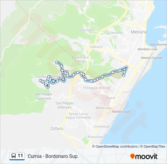 11 Bus Line Map