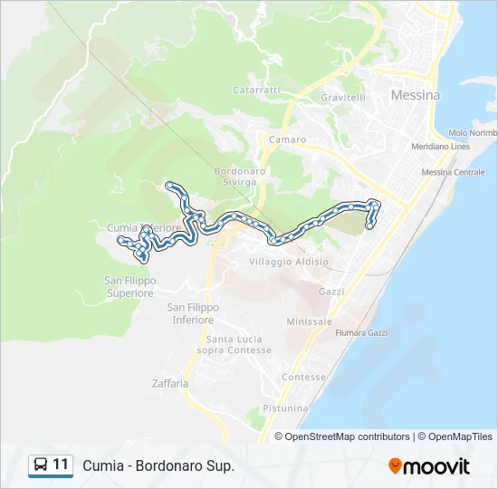 11 Bus Line Map