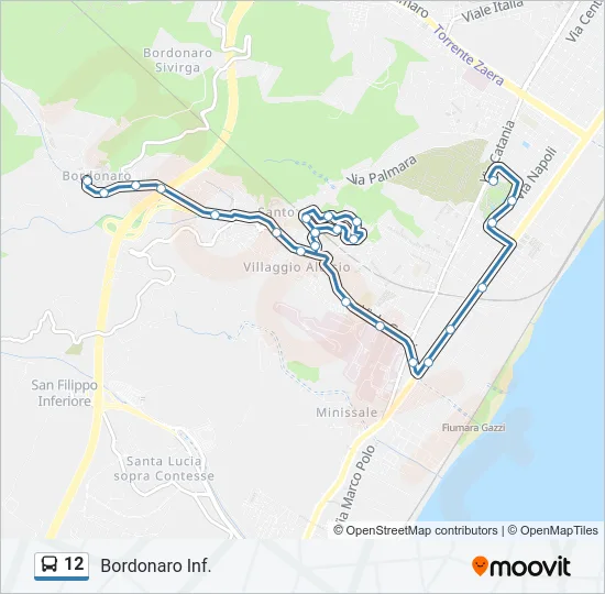 12 Bus Line Map