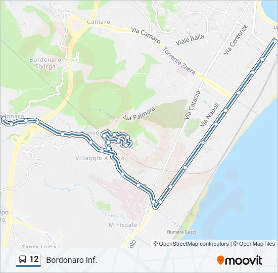 12 Bus Line Map
