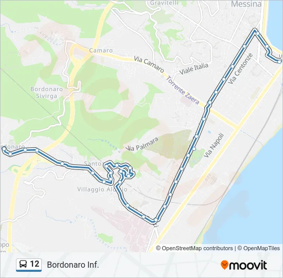 12 Bus Line Map
