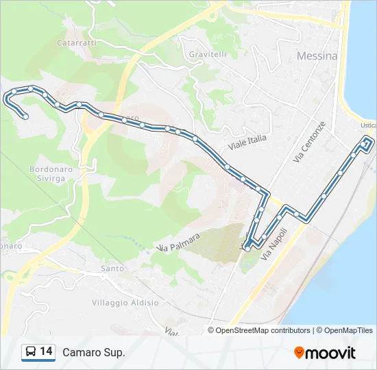 14 Bus Line Map