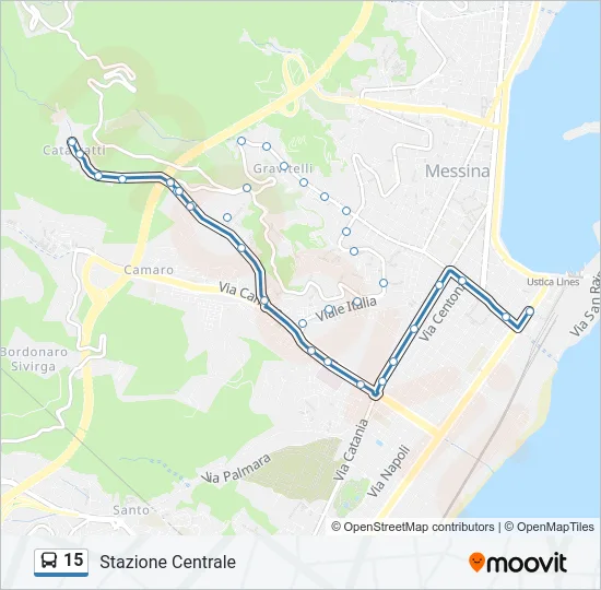 15 Bus Line Map