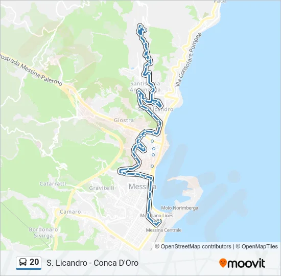 20 Bus Line Map
