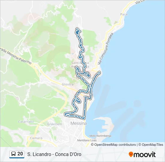 20 Bus Line Map